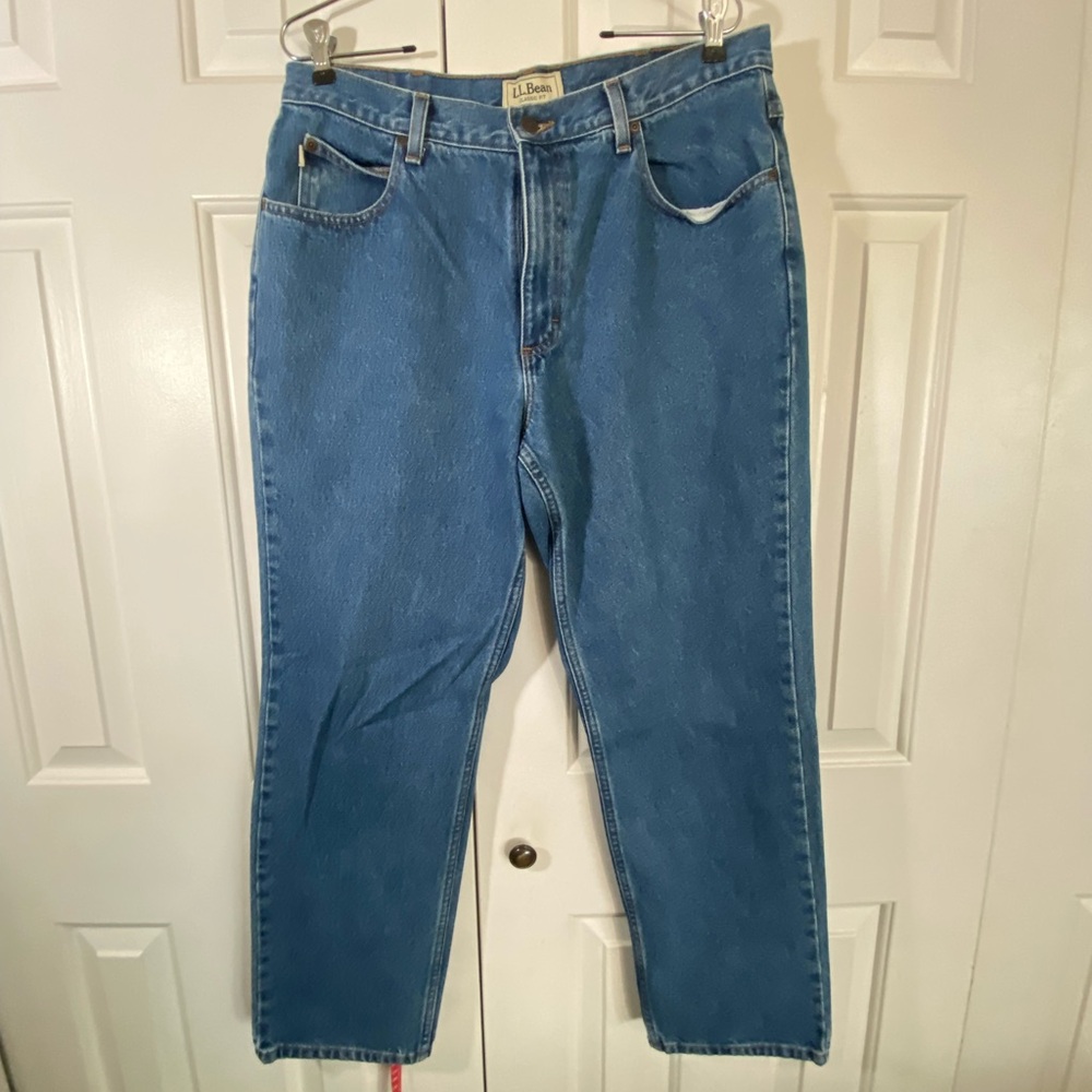 L.L. Bean Men's Classic Blue Straight Jeans